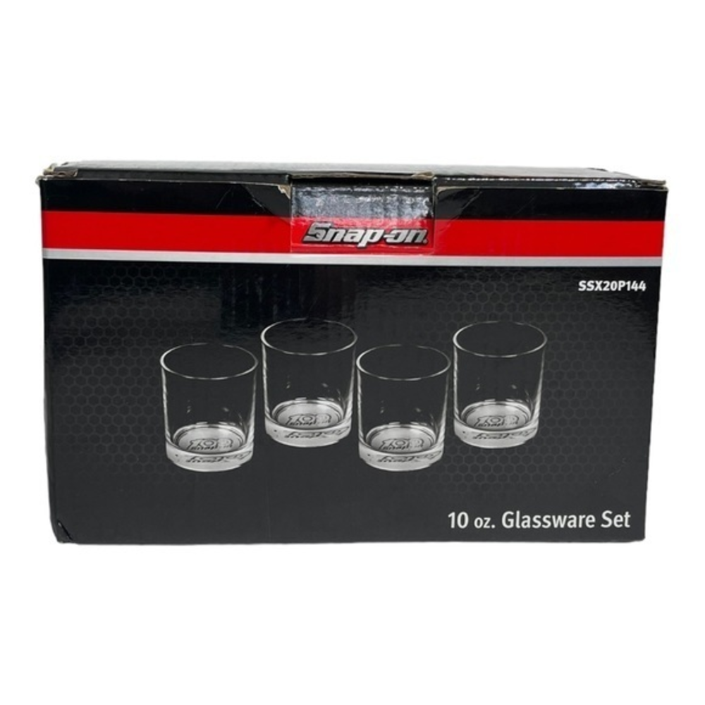 Snap-on Tools‎ 100th Anniversary 10 oz Glassware Set Four Glass SSX20P144